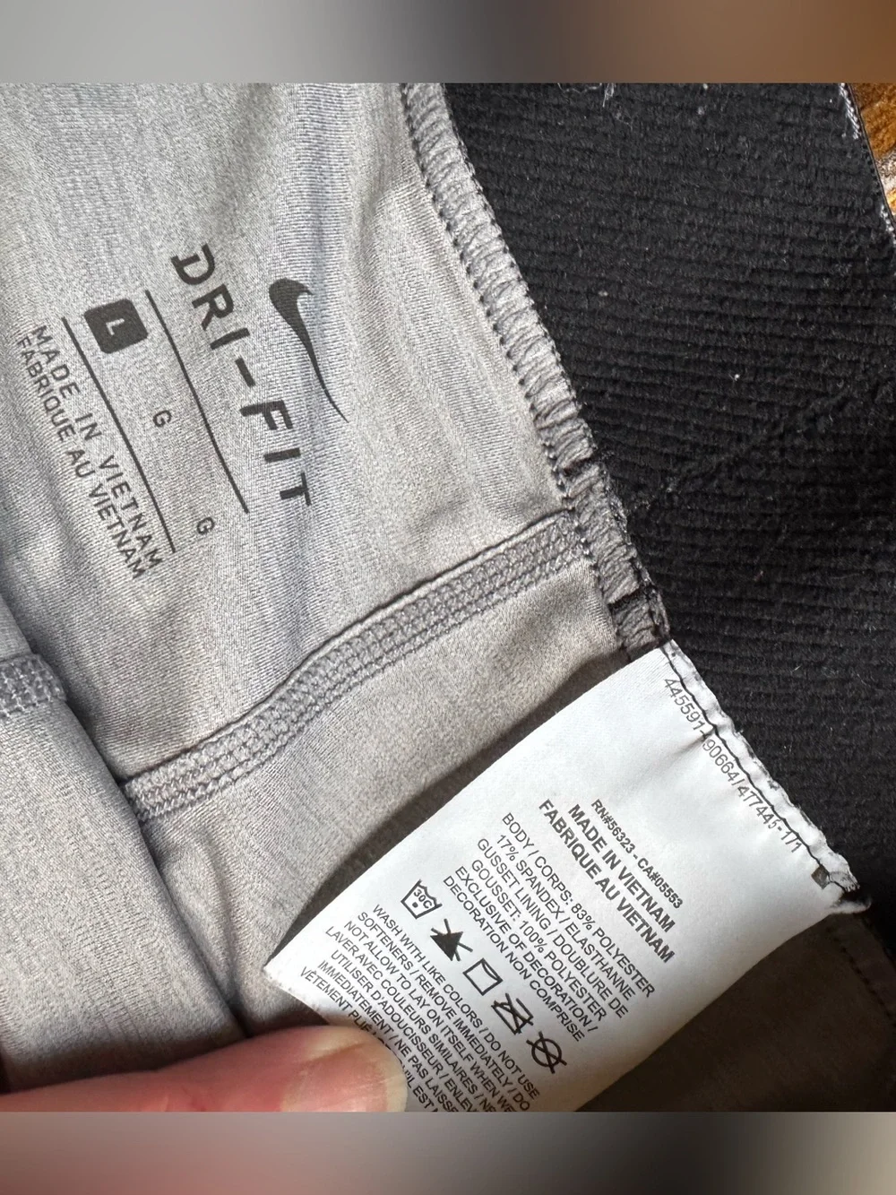 Nike Pro Light Gray Women's Shorts with Black Branded Waistband